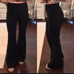 Black flare leg pants
